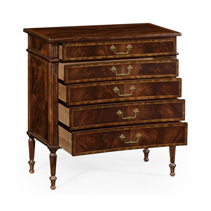 Buckingham Mahogany Chest of Drawers with Concave Profile