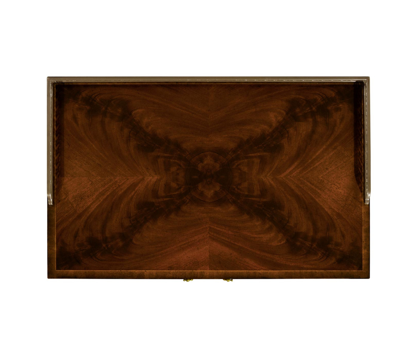 Mahogany Bedside Table with Brass Gallery