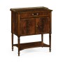 Mahogany Bedside Table with Brass Gallery