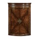 Hanging Semi-Circular Mahogany Cabinet