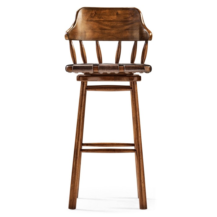 Country Style Leather Bar Stools