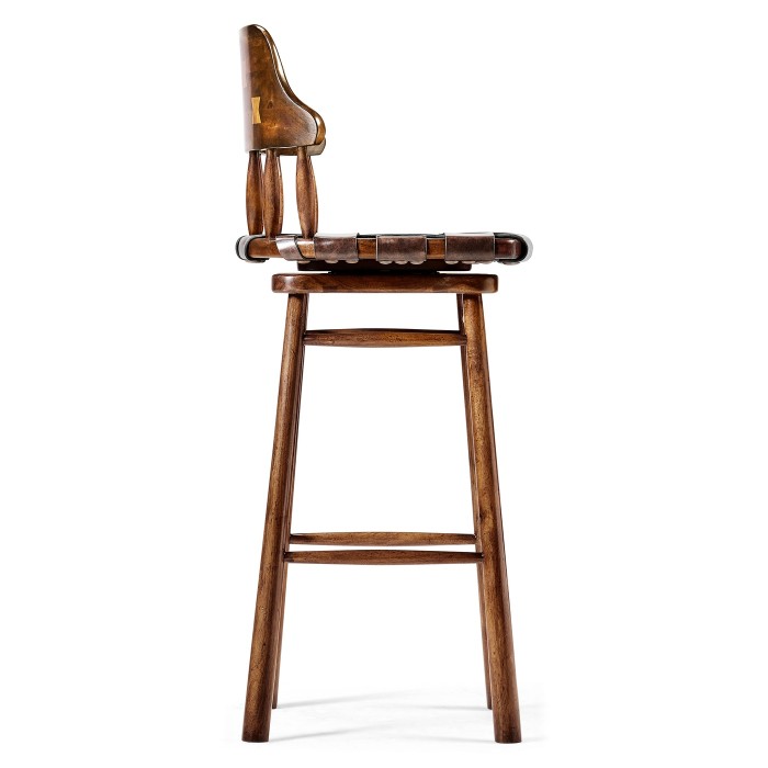 Country Style Leather Bar Stools