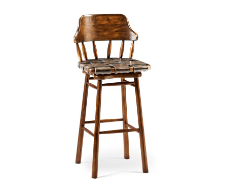 Country Style Leather Bar Stools
