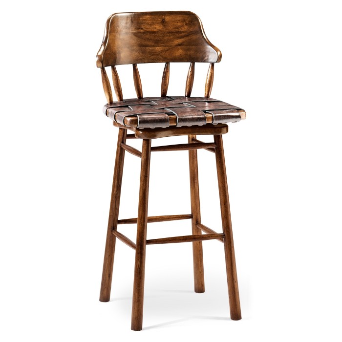 Country Style Leather Bar Stools