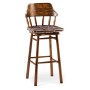 Country Style Leather Bar Stools