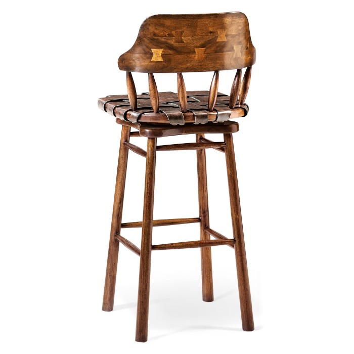 Country Style Leather Bar Stools