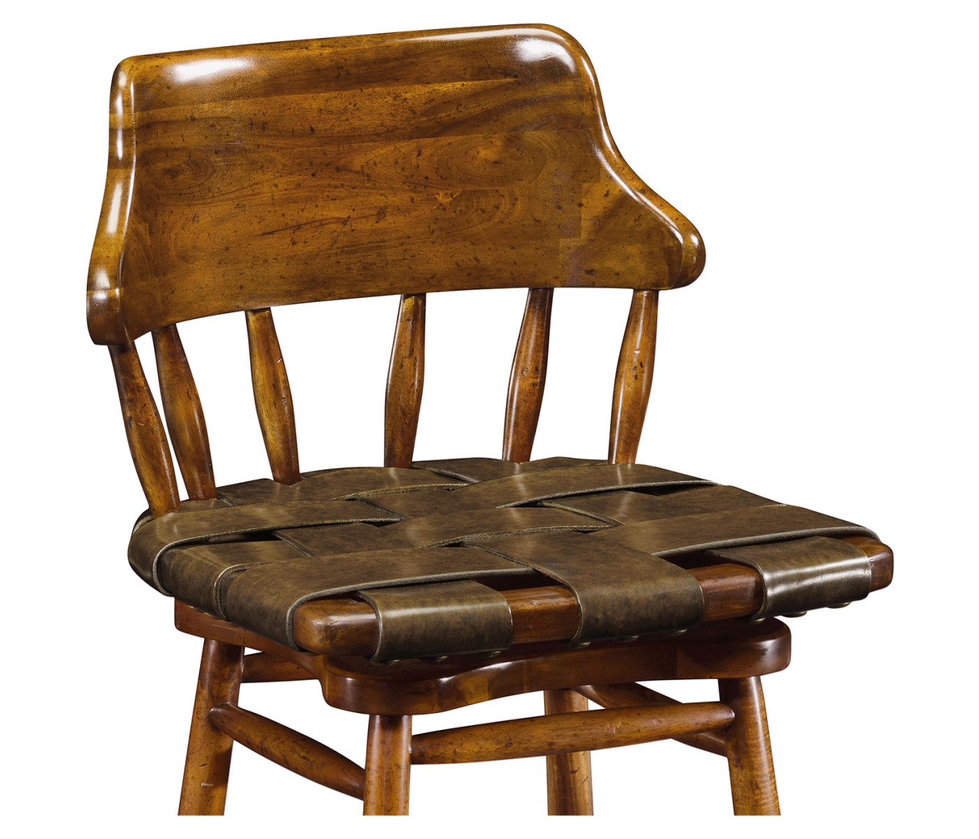 Country Style Leather Counter Stools