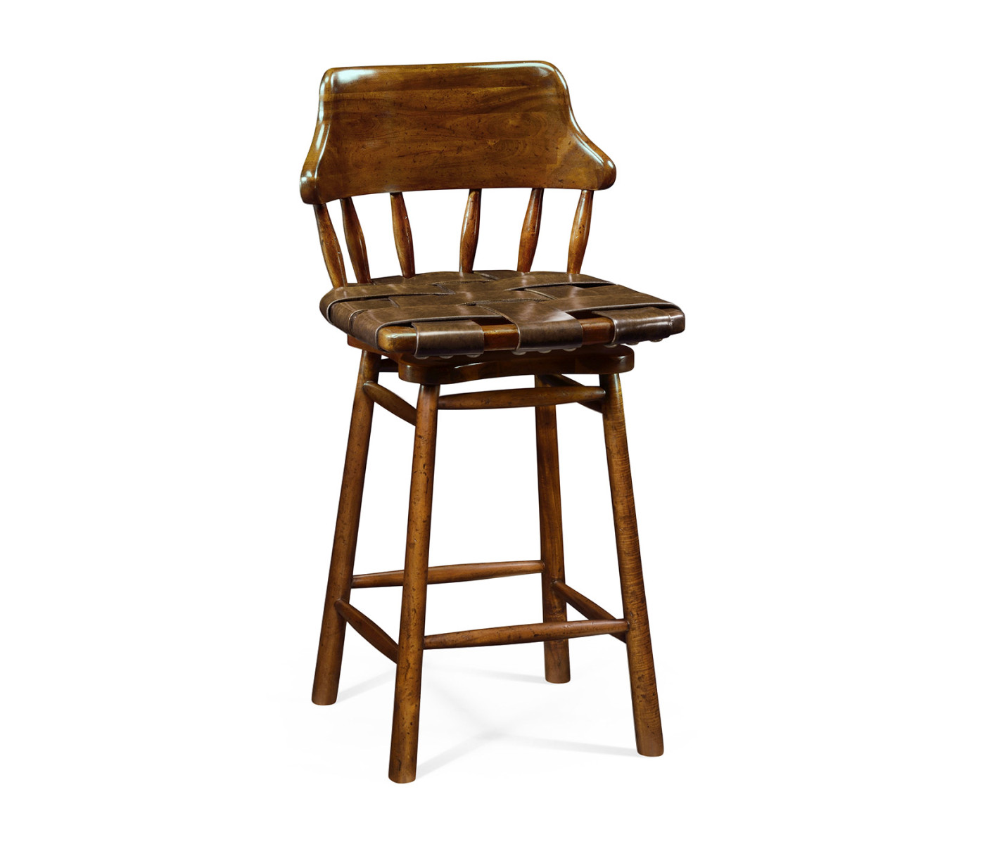 Country Style Leather Counter Stools