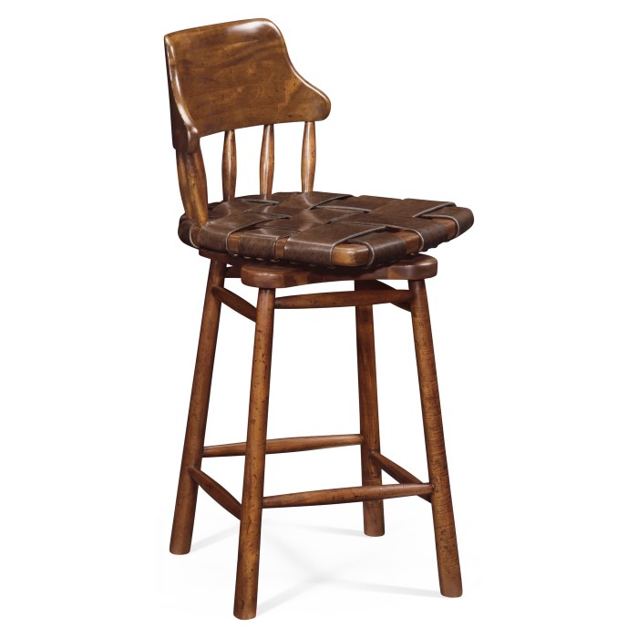 Country Style Leather Counter Stools
