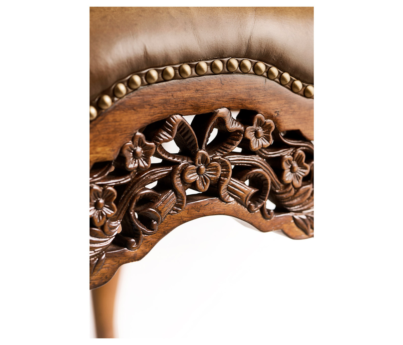 Carved & Pierced Walnut Footstool
