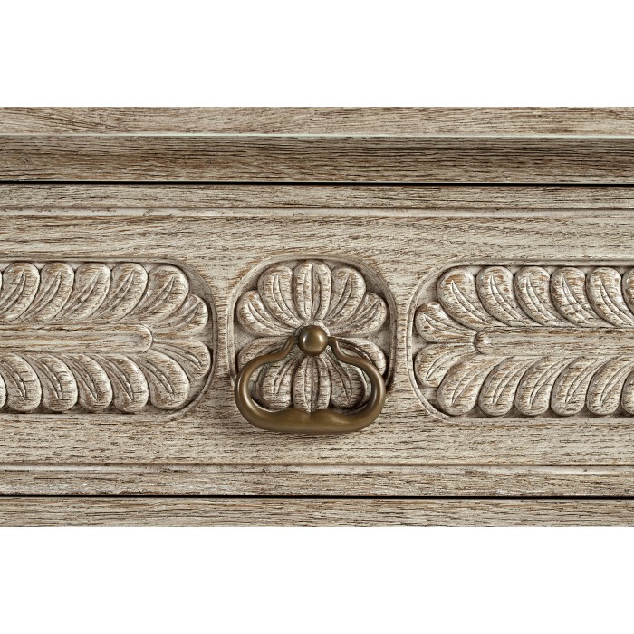 Chip Carved Grey Oak Console