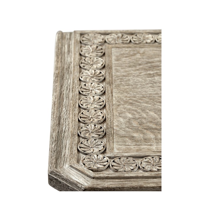 Chip Carved Grey Oak Console