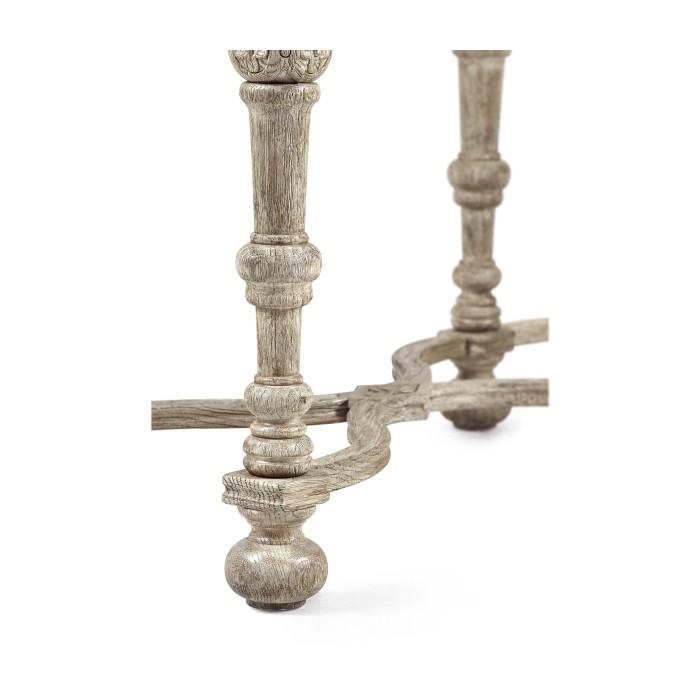 Chip Carved Grey Oak Console