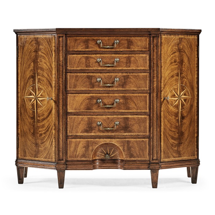 Starburst Walnut Side Cabinet
