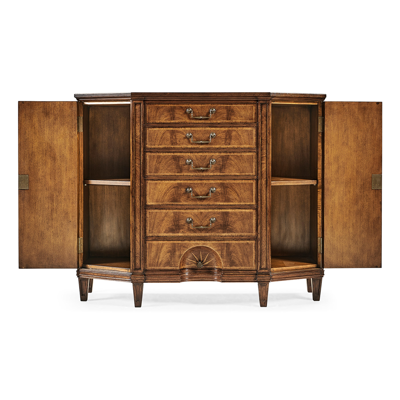 Starburst Walnut Side Cabinet