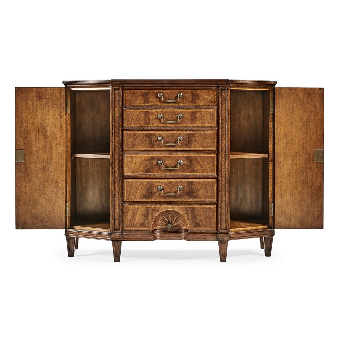 Starburst Walnut Side Cabinet