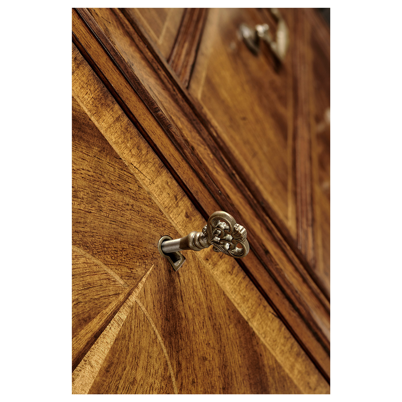 Starburst Walnut Side Cabinet