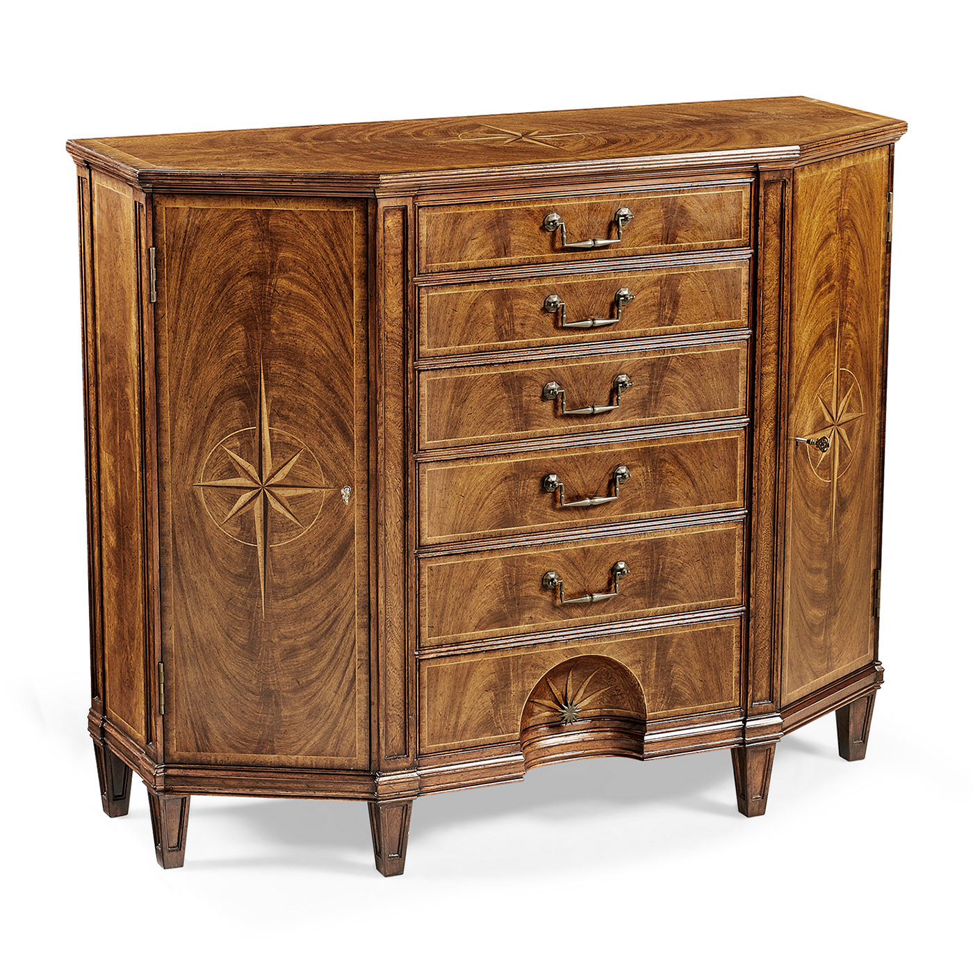 Starburst Walnut Side Cabinet