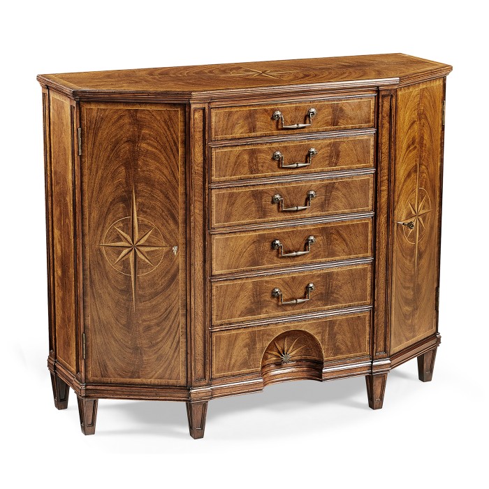 Starburst Walnut Side Cabinet
