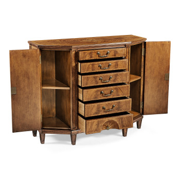 Starburst Walnut Side Cabinet