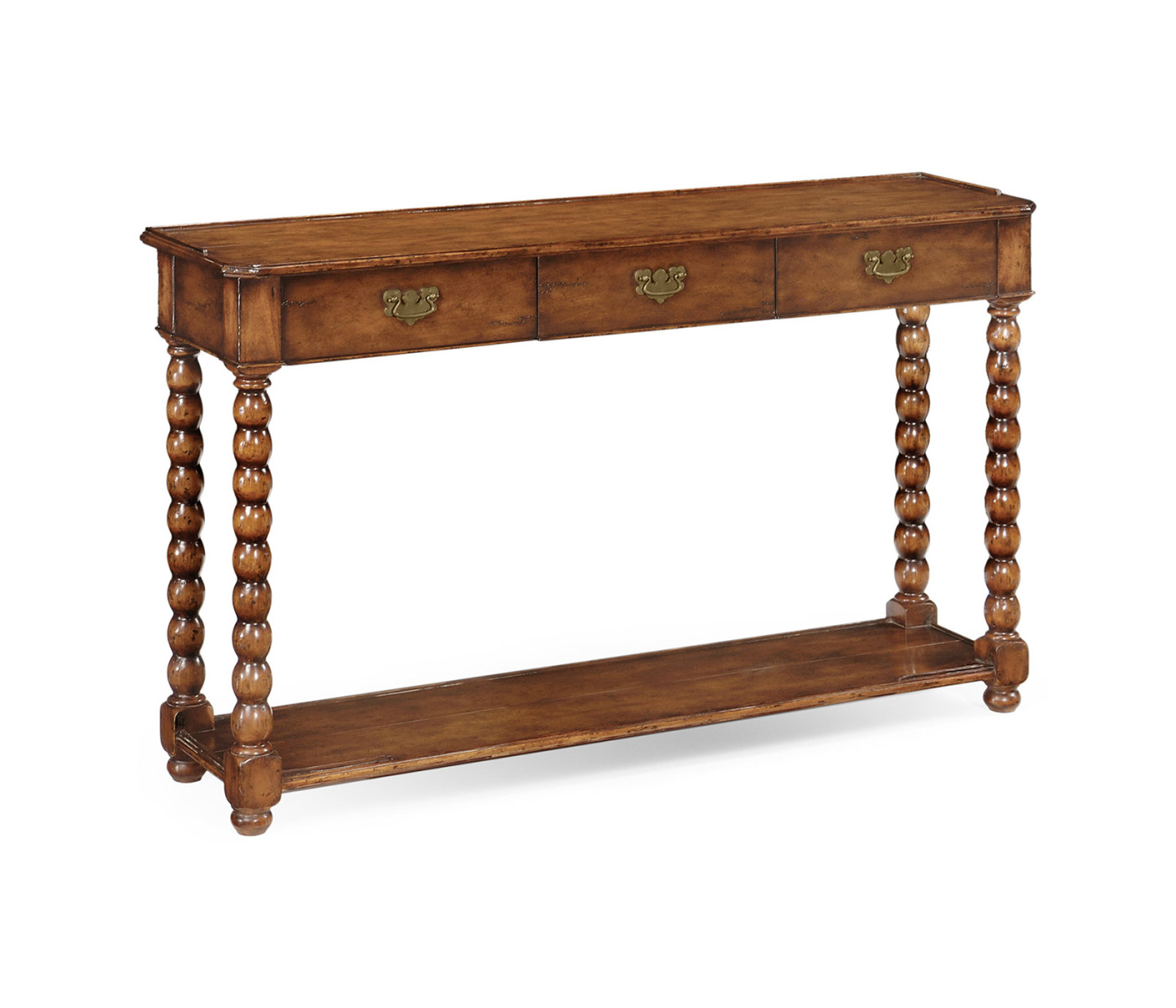 Walnut bobbin console
