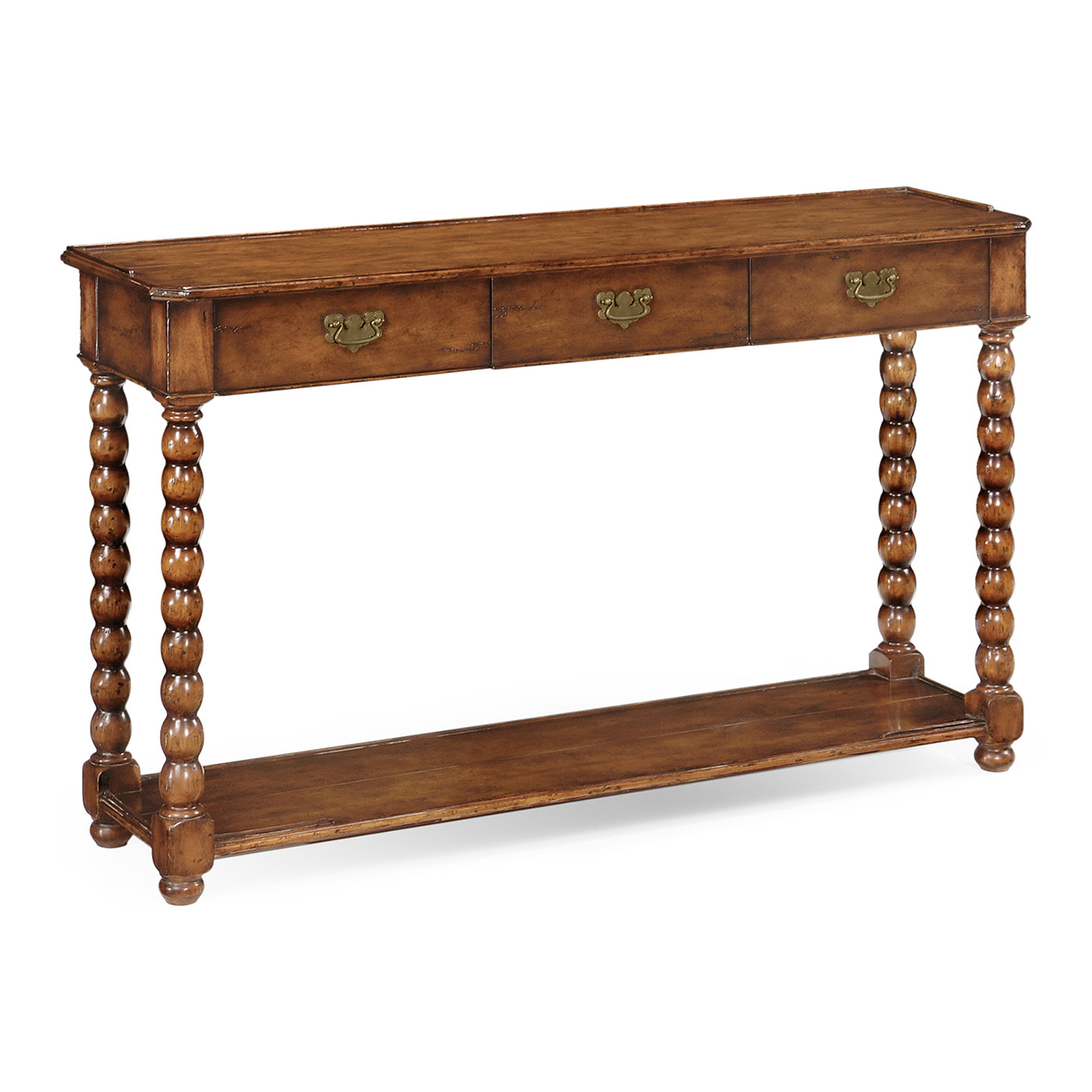Walnut bobbin console