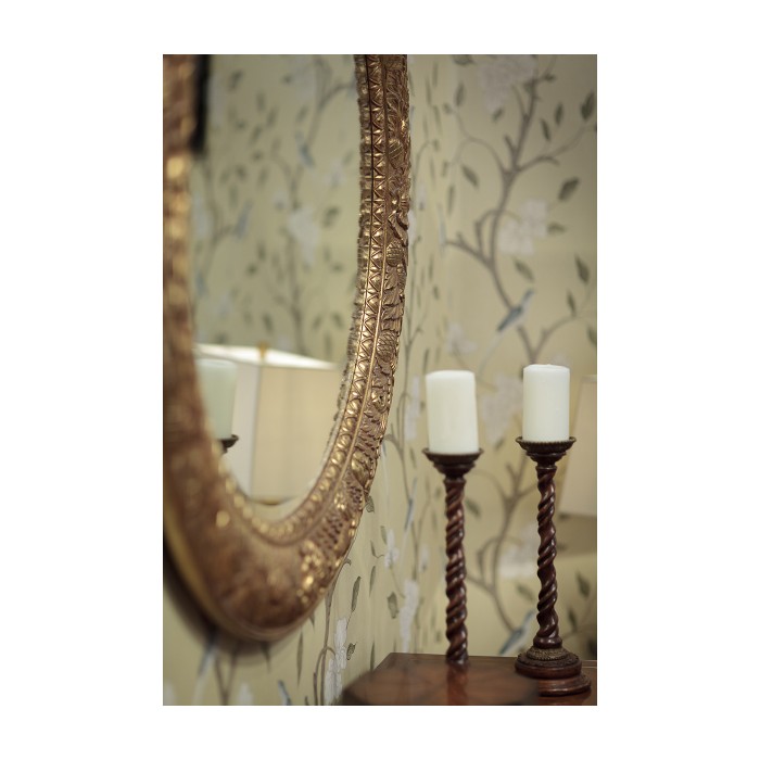 Large circular gilded mirror