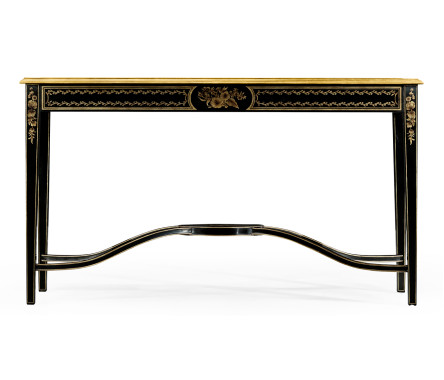 Black & églomisé console