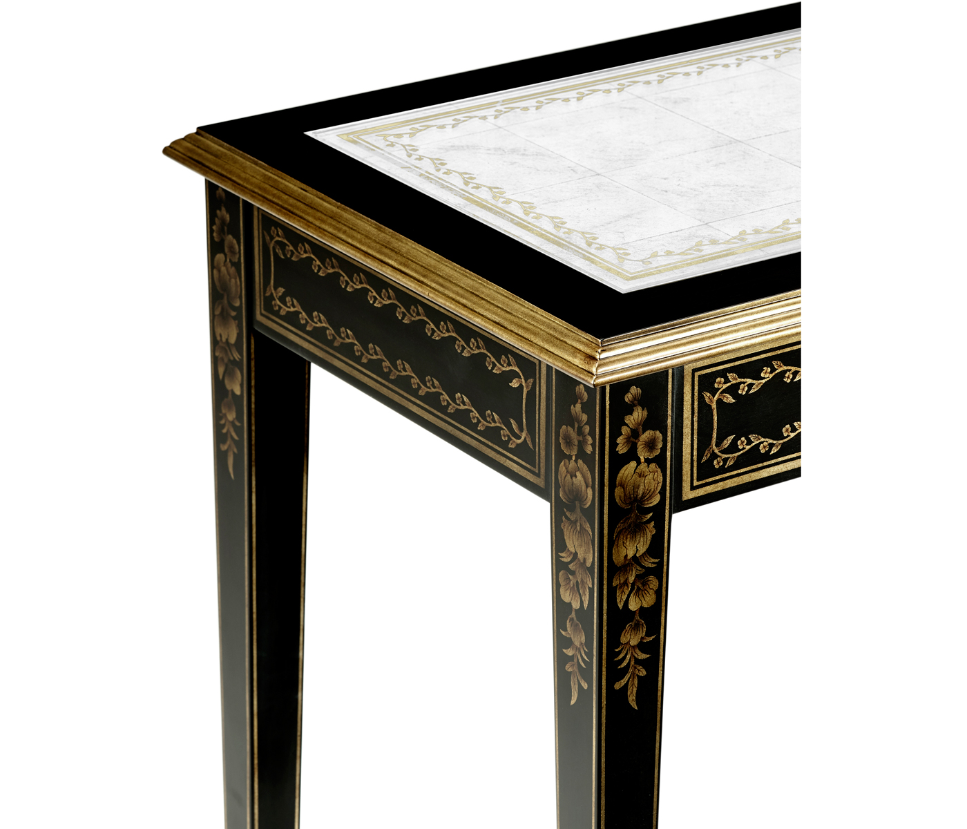 Black & églomisé console