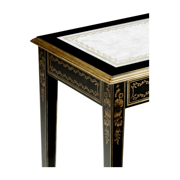 Black & églomisé console