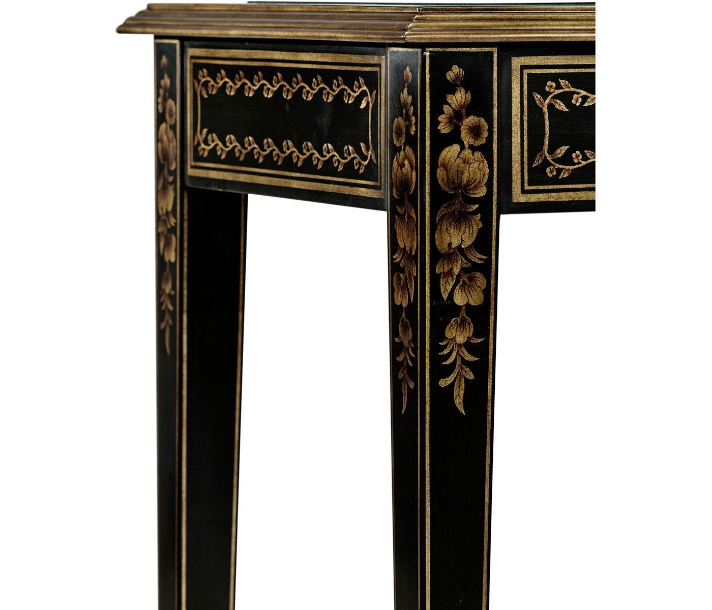 Black & églomisé console