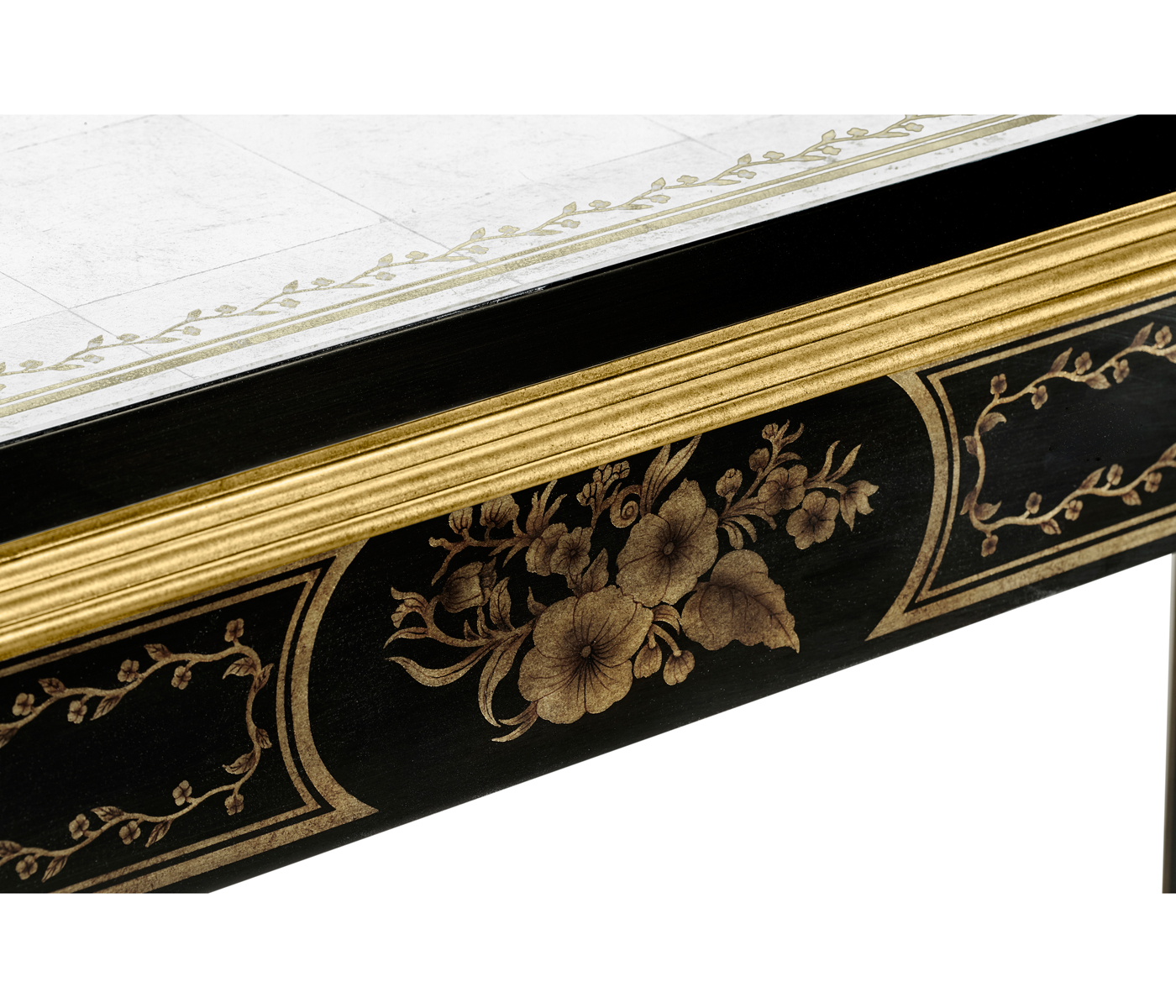 Black & églomisé console