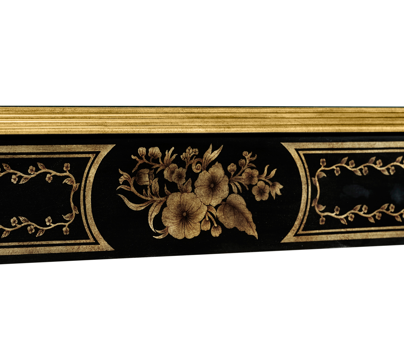 Black & églomisé console