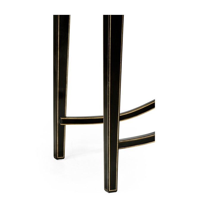Black & églomisé console