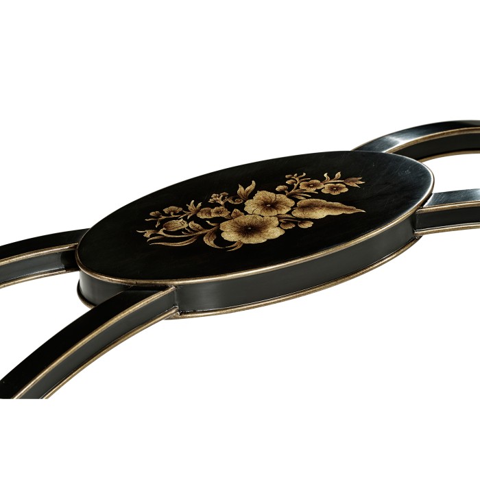 Black & églomisé console