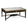 Black & Églomisé Rectangular Coffee Table