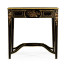 Black & Églomisé Square Side Table