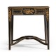 Black & Églomisé Square Side Table