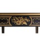 Black & Églomisé Square Side Table