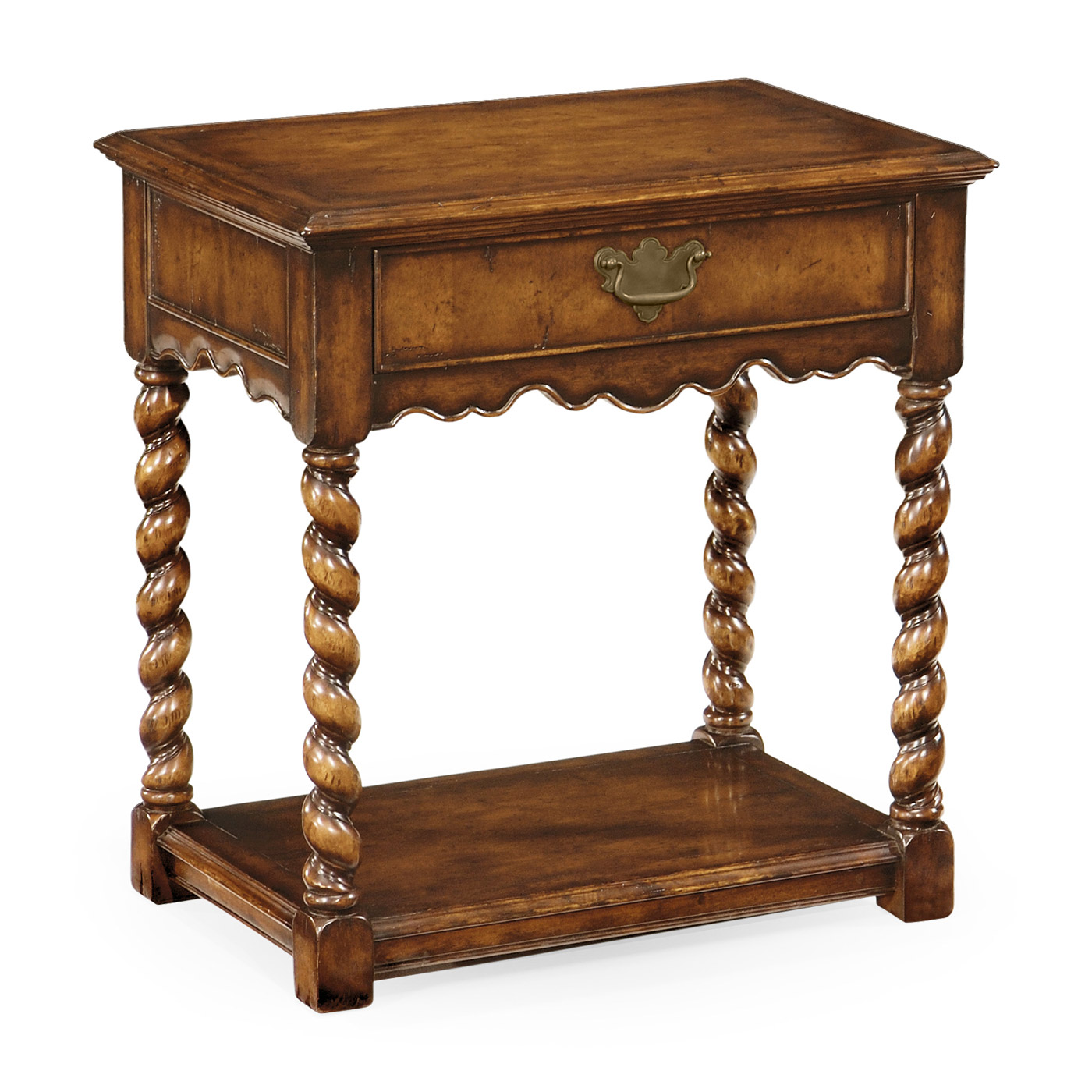 Country walnut side table