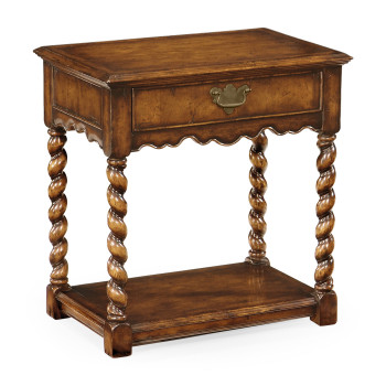 Country walnut side table
