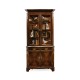 Serpentine Mahogany China Cabinet