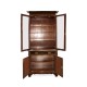 Serpentine Mahogany China Cabinet