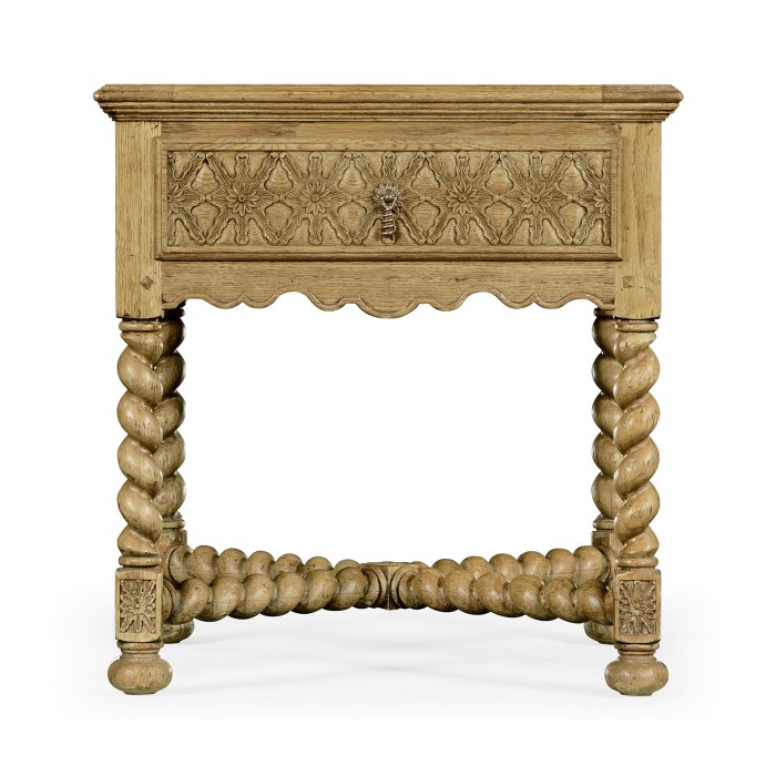 Natural Oak Square Side Table