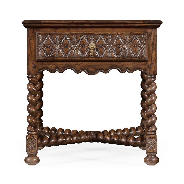 Dark Oak Square Side Table