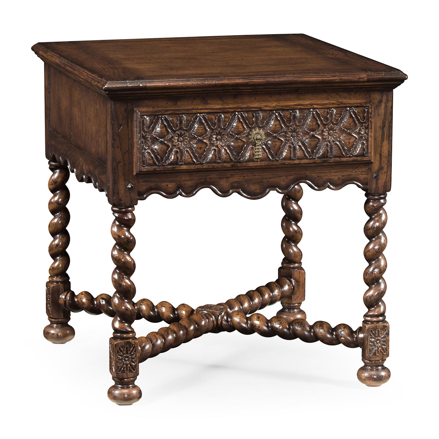 Dark Oak Square Side Table