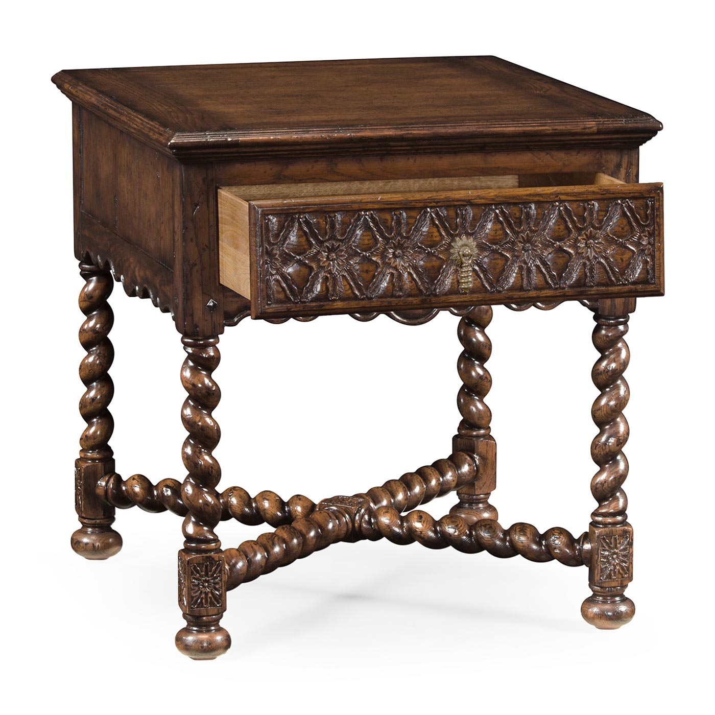 Dark Oak Square Side Table