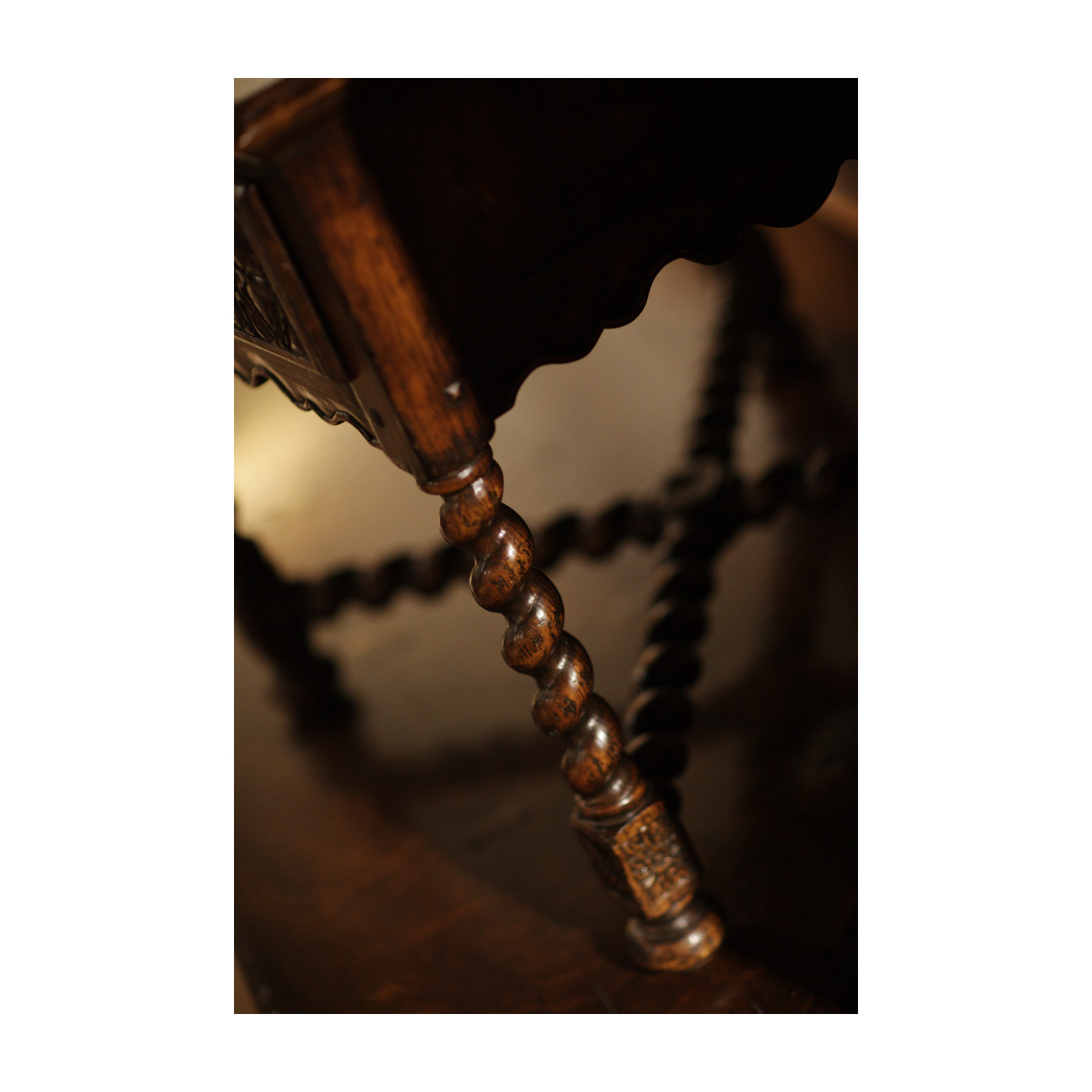 Dark Oak Square Side Table