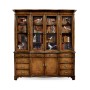 Serpentine Architrave Walnut China Cabinet