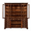 Serpentine Architrave Mahogany China Cabinet